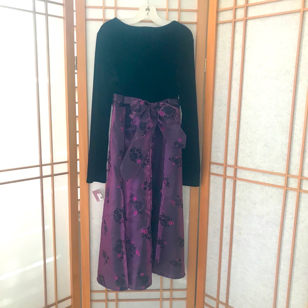 Kids purple/black holiday dress